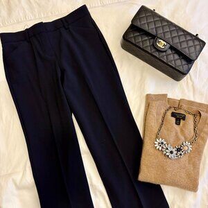 Theory women's black straight leg lightweight wool pant Size 00